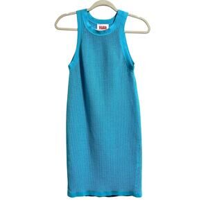 Solid & Striped Blue Mesh Swim Coverup Dress Bodycon Women's SZ Small